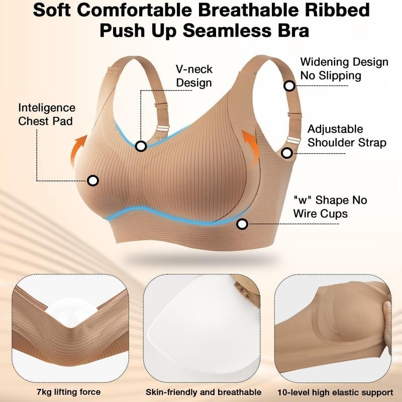🎁Clearance Sale Buy 1 Get 3 Packs🔥 Super firming bra | Wire-free bra 👍 No more sagging breasts (3-Pack Value Set)