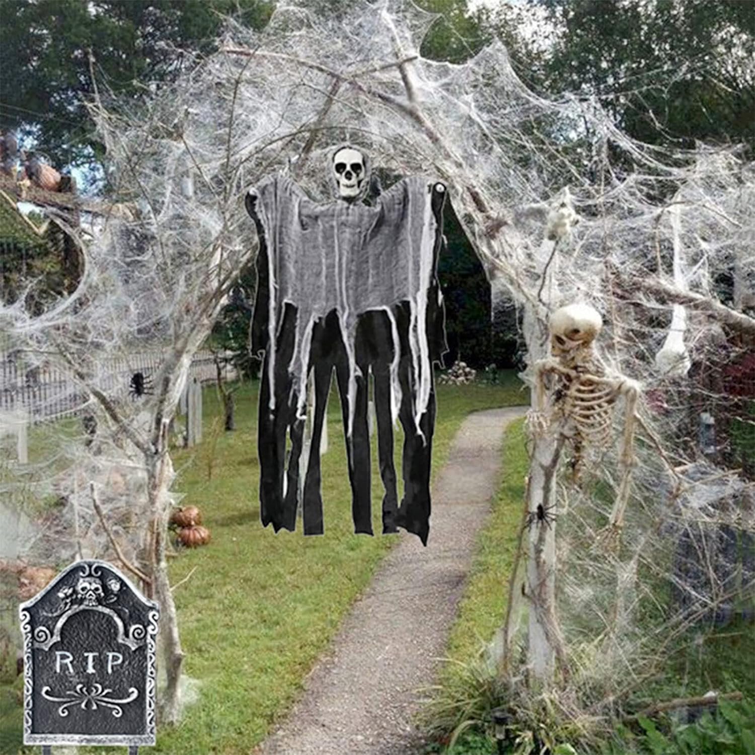 Halloween spider cotton spider web