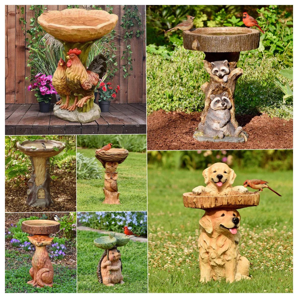 🎄Resin Sculpture Bird Feeders