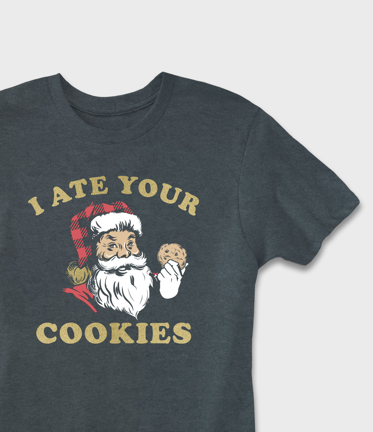 Youth Flannel Claus Graphic T- Shirt