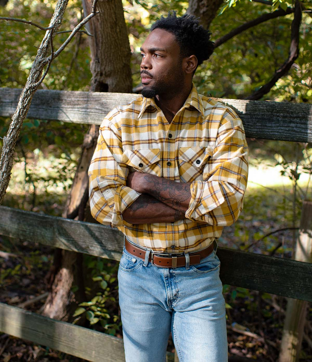 Men's Classic Flannel Shirt - Rokeby Gold