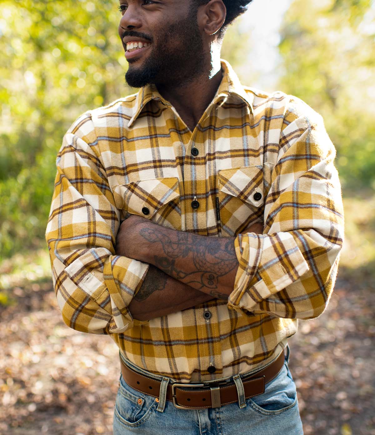 Men's Classic Flannel Shirt - Rokeby Gold