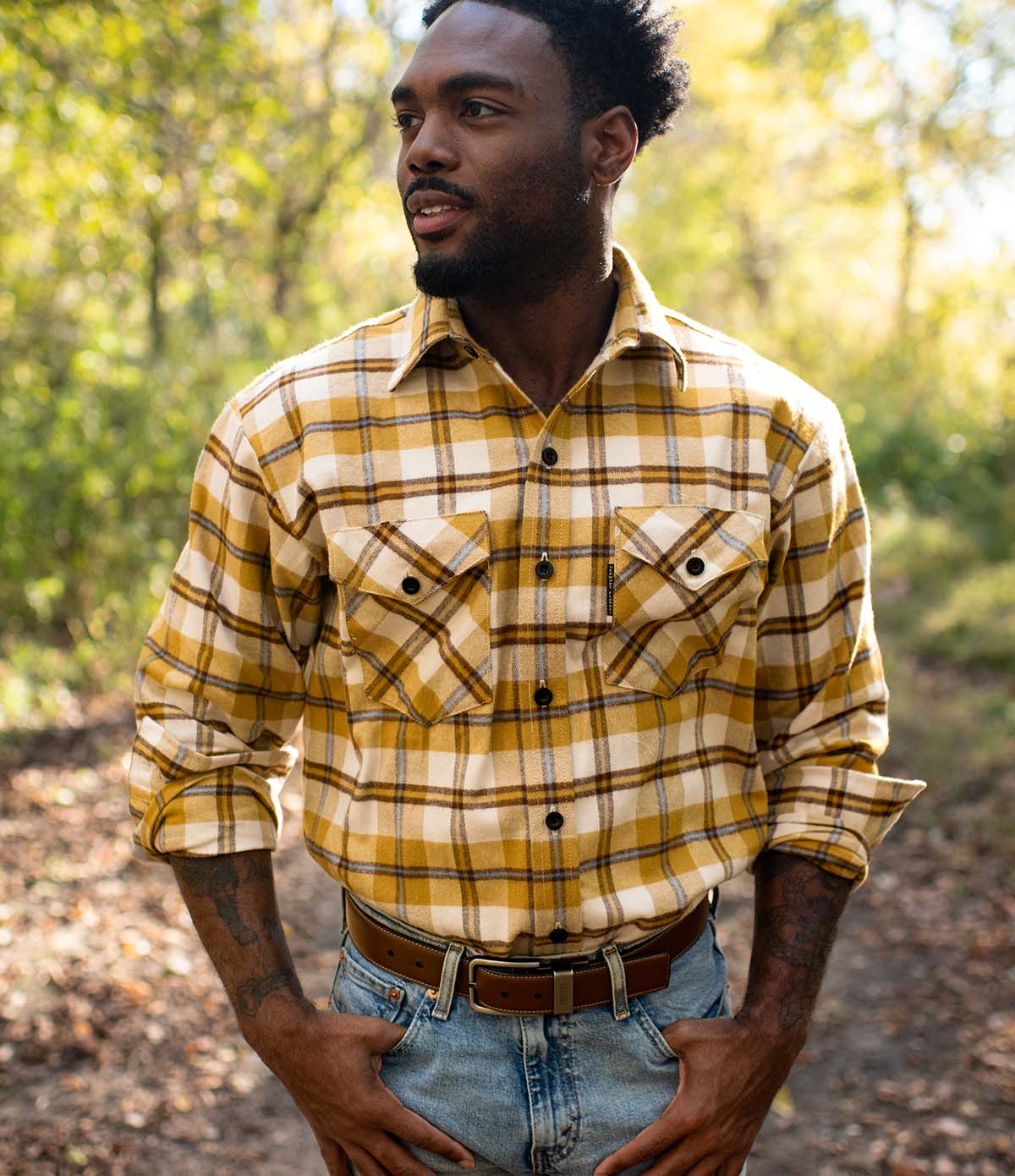Men's Classic Flannel Shirt - Rokeby Gold
