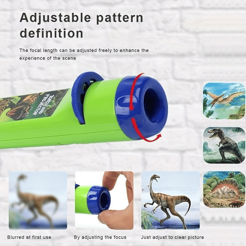 🦖 Dinosaur Projector Flashlight, Portable Dinosaur Projector Flashlight, Night Light Technology Toy For Christmas Gift